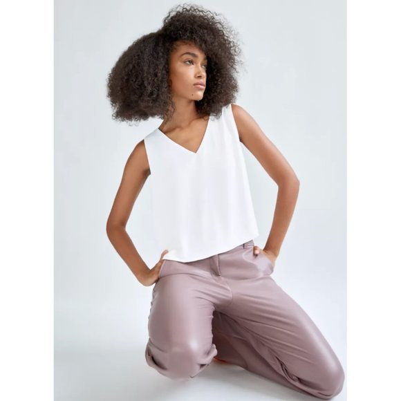 Aritzia Tops - Aritzia Babaton Murphy Sleeveless V-neck Blouse Size M